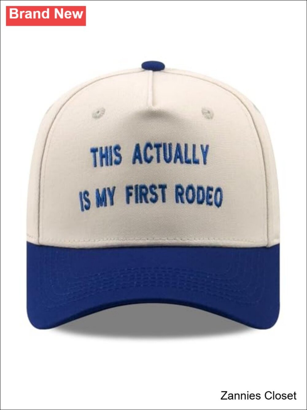 🤠 Two-Tone Cotton Baseball Cap Embroidered Western Sayings Adjustable Hat